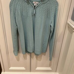 Vineyard Vines Soft Blue Cable Knit Turtleneck Sweater